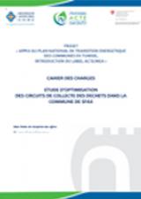 Cahier Des Charges :  Etude D’optimisation  Des Circuits De Collecte Des Déchets Dans La Commune De Sfax