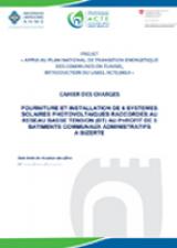 Cahier Des Charges  Fourniture Et Installation De 6 Systèmes Solaires Photovoltaïques Raccordés Au Réseau Basse Tension (Bt) Au Profit De 5  Bâtiments Communaux Administratifs  A Bizerte